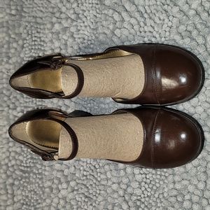 Rampage Womens Brown Ankle Strap Heels Size 8.5M